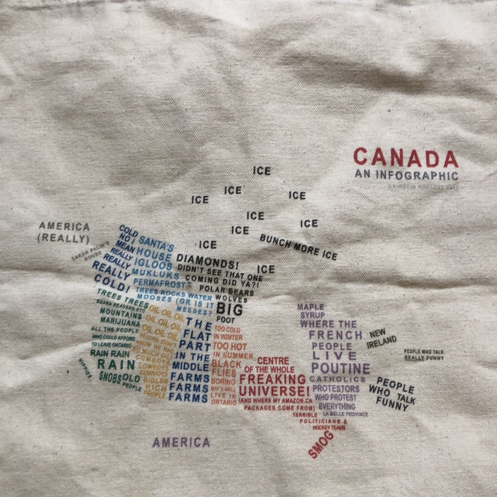 Canada An Infographic Cotton Tote Bag